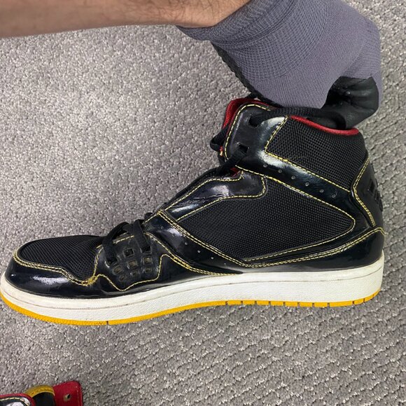 Nike Jordan 1 Flight Shoes Men's 9.5 Black Basketball Sneakers 372704 037 - Picture 7 of 14